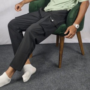 Black Color 5 Pocket Cargo Pent | Dobby Fabric